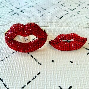 Rhinestone Lip Bracelet and Lip Pin
